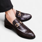 Mevassi | Men’s Patent‑Leather Pointed Slip‑On Loafers – Sophisticated Business‑Casual Footwear