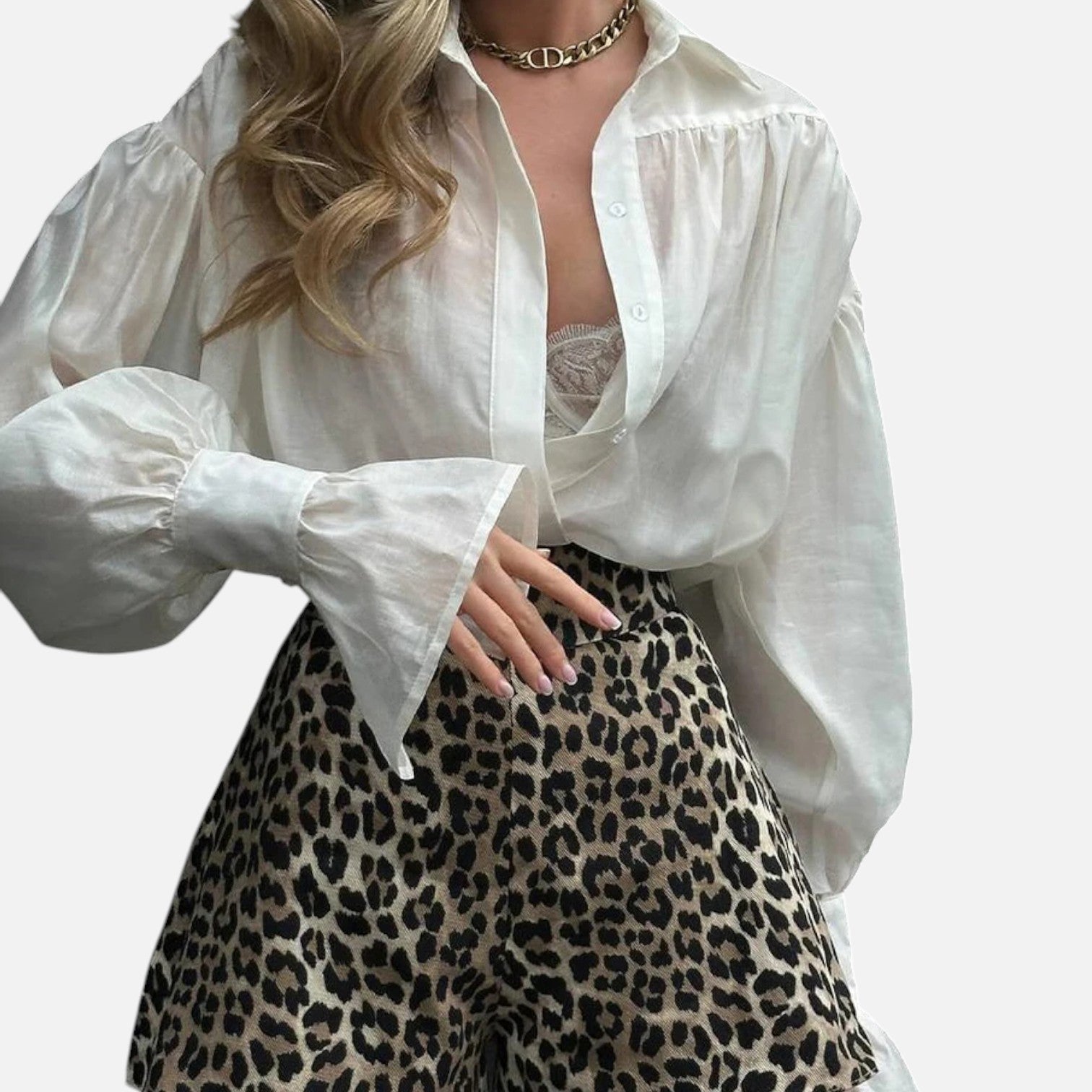 Mevassi | Women’s Long‑Sleeve Turn‑Down Collar Blouse – Lightweight Breathable Fabric, Casual‑Chic Styling