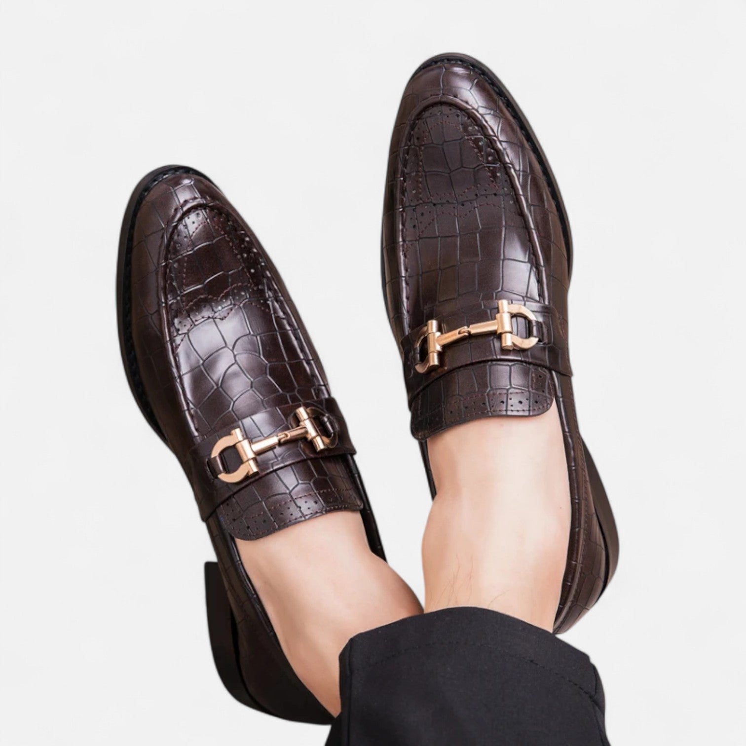 Mevassi | Men’s Patent‑Leather Pointed Slip‑On Loafers – Sophisticated Business‑Casual Footwear