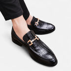 Mevassi | Men’s Patent‑Leather Pointed Slip‑On Loafers – Sophisticated Business‑Casual Footwear