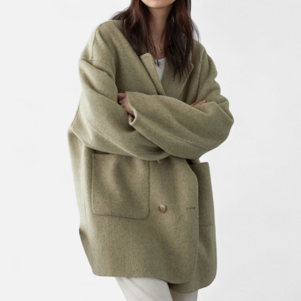 Mevassi | Women’s Double-Sided Coat – Classic Woollen Timeless Style