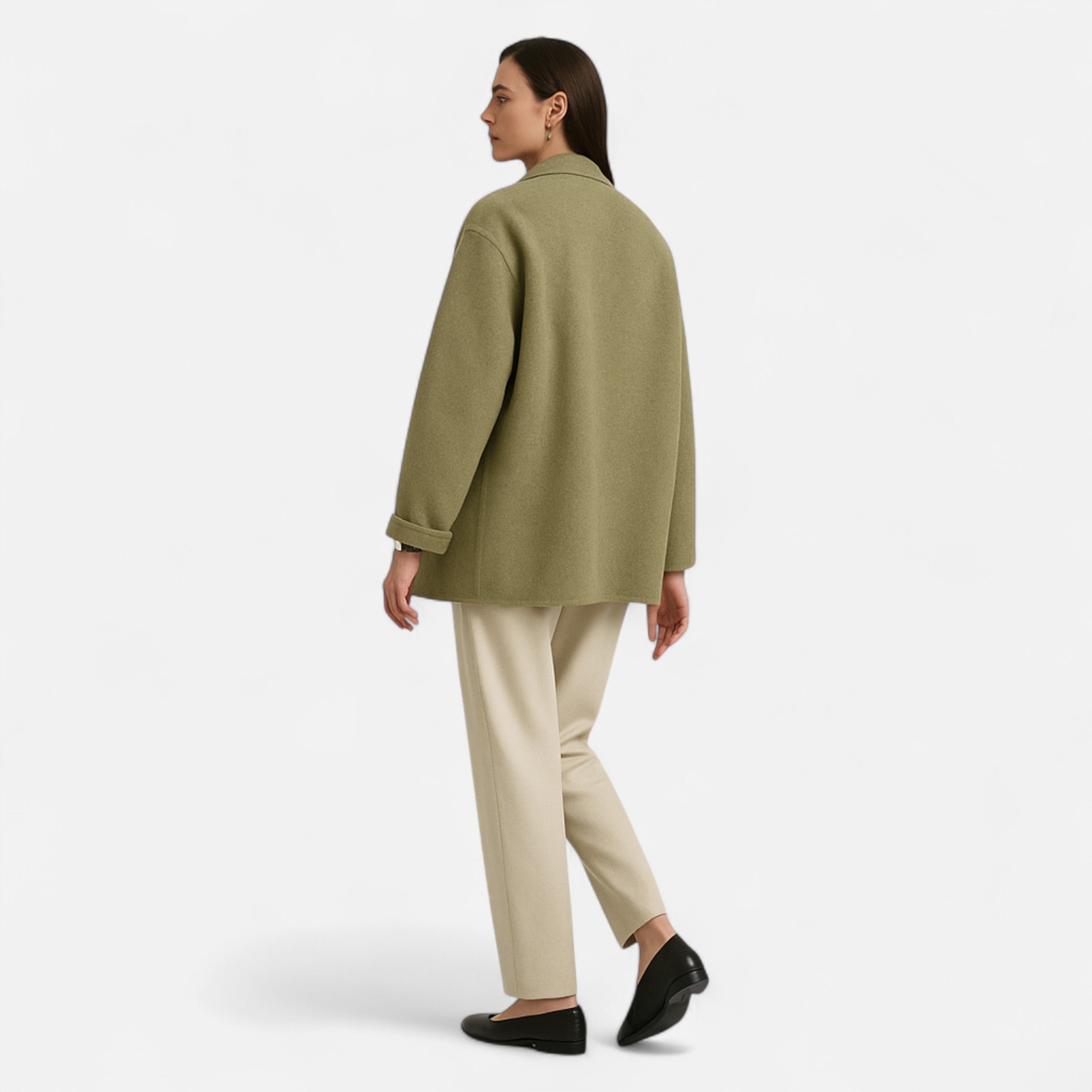 Mevassi | Women’s Double-Sided Coat – Classic Woollen Timeless Style