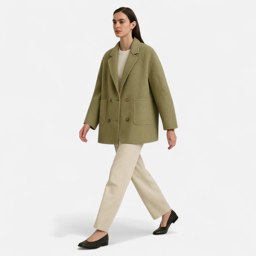 Mevassi | Women’s Double-Sided Coat – Classic Woollen Timeless Style