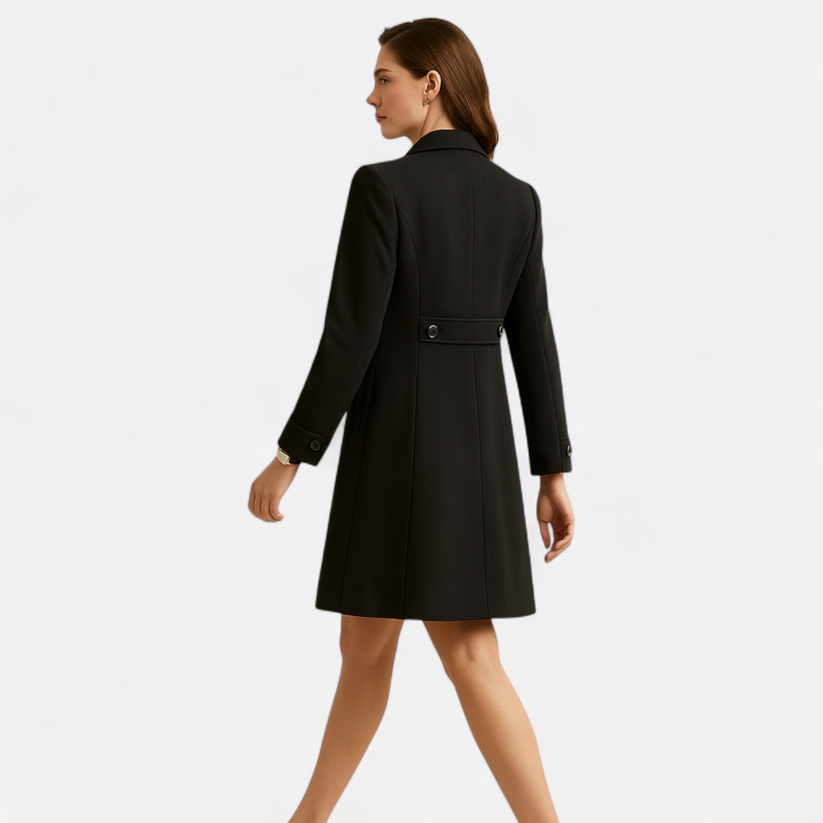 Mevassi | Women’s Trench Coat – Mid-Length Heritage Elegance