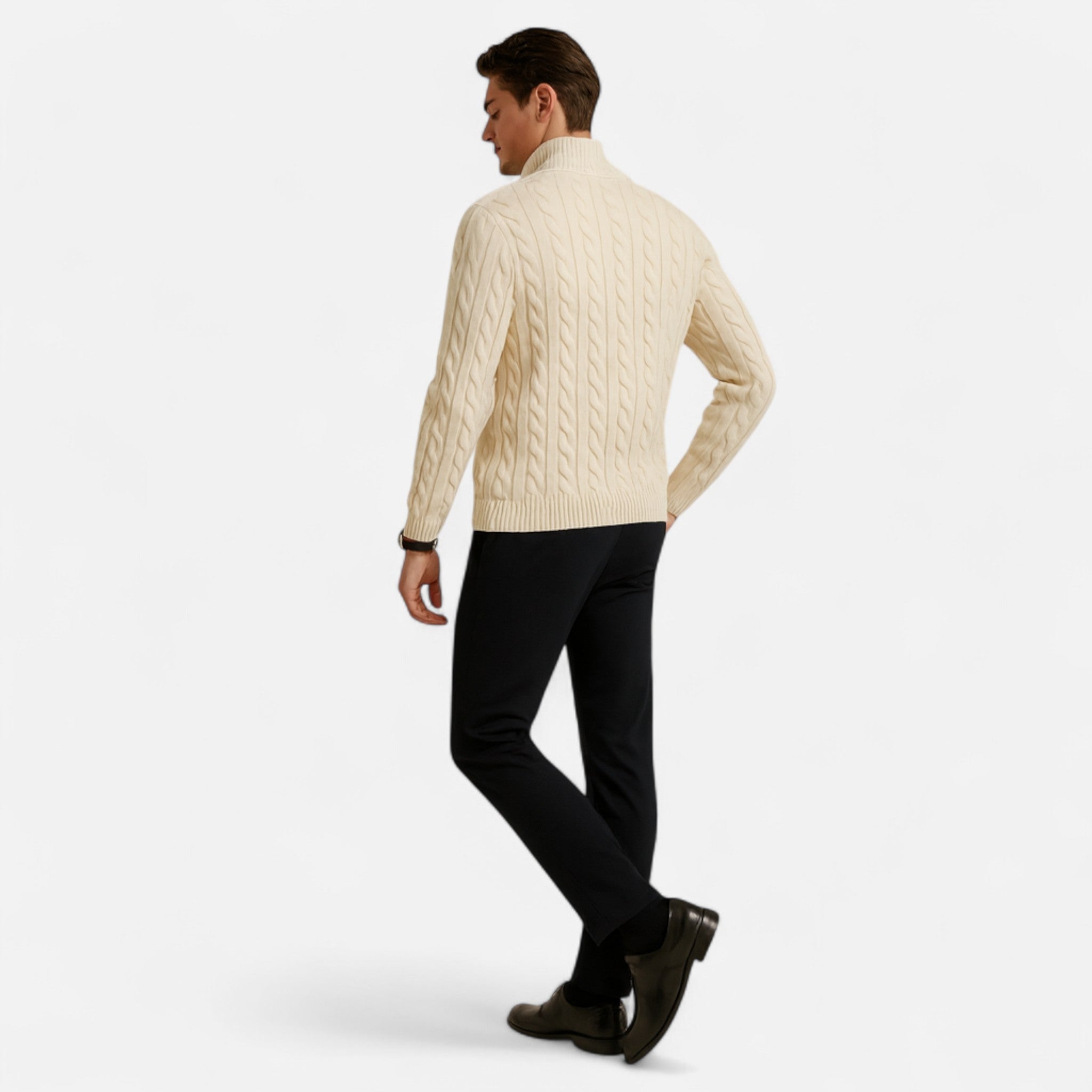 Men’s Knitwear – Warm Heritage High-Neck Style