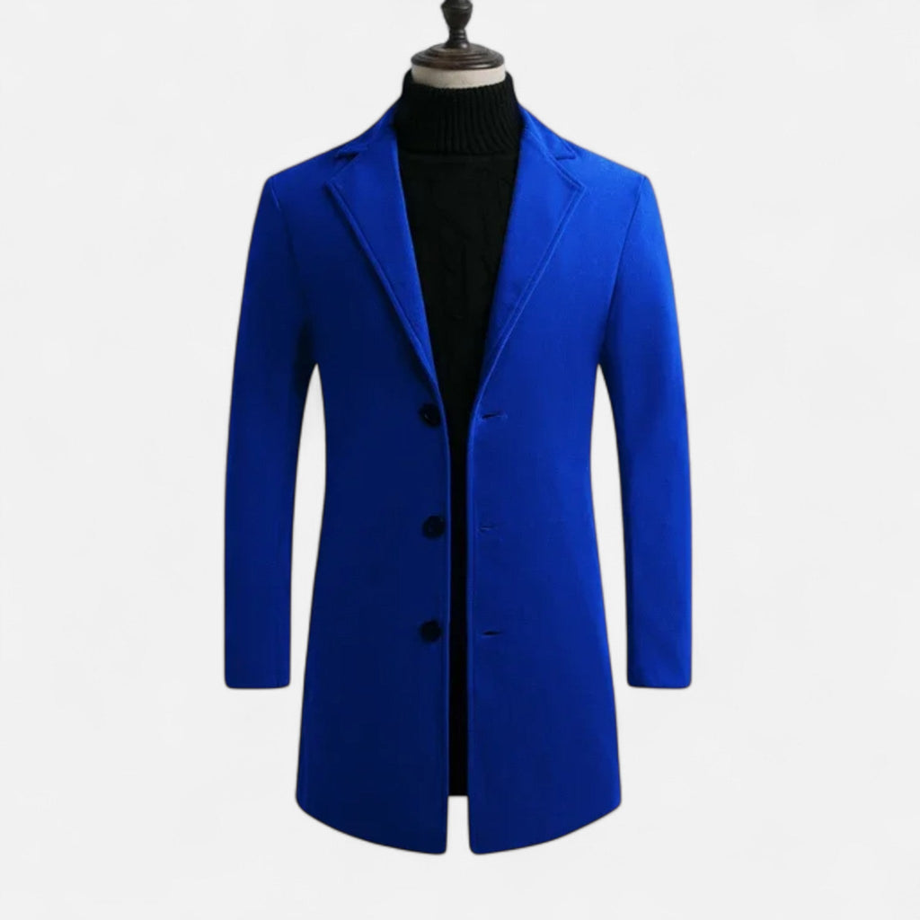 Mevassi | Men’s Long Coat – Wool Blend Pure Elegance