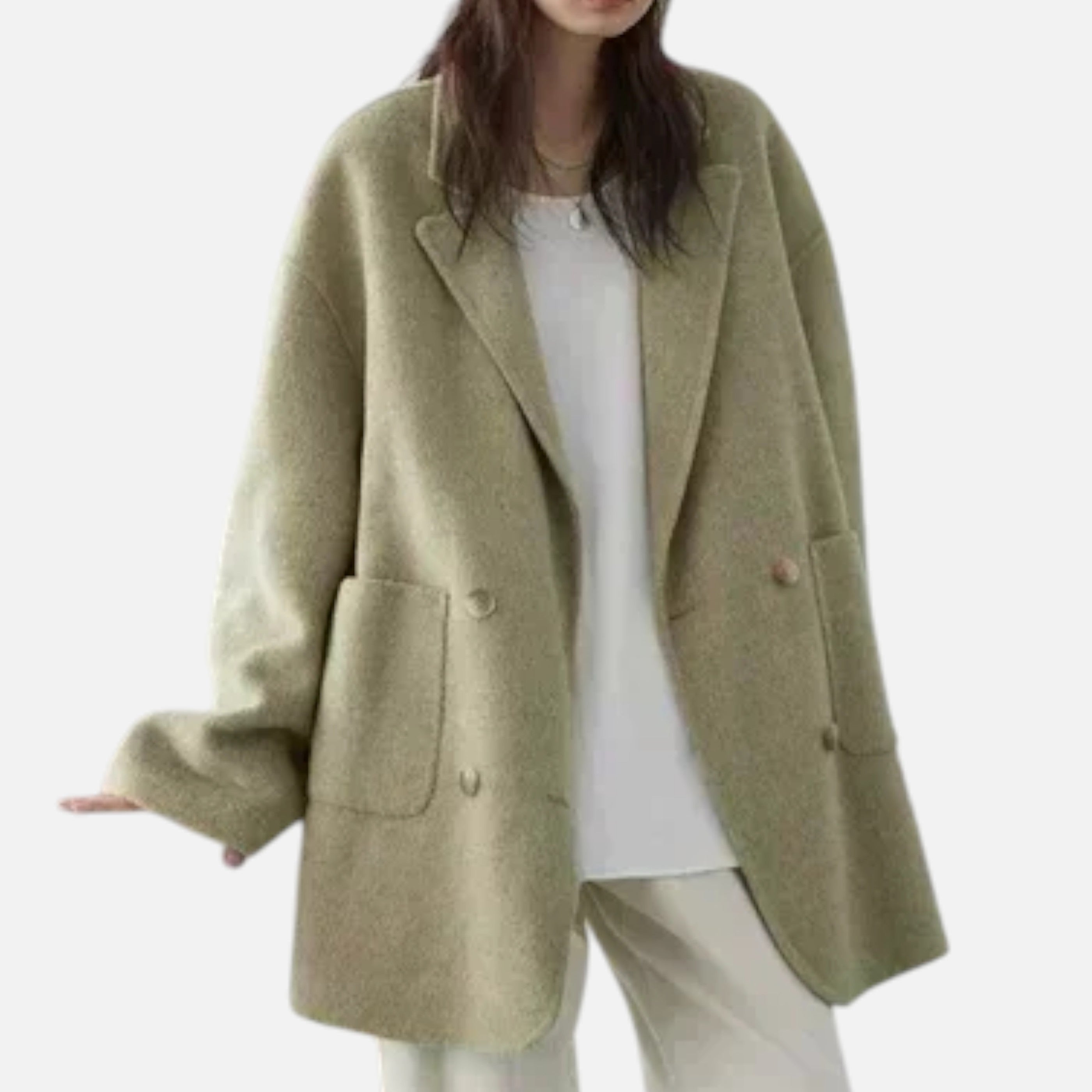 Mevassi | Women’s Double-Sided Coat – Classic Woollen Timeless Style