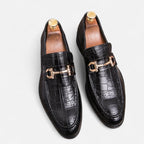 Mevassi | Men’s Patent‑Leather Pointed Slip‑On Loafers – Sophisticated Business‑Casual Footwear