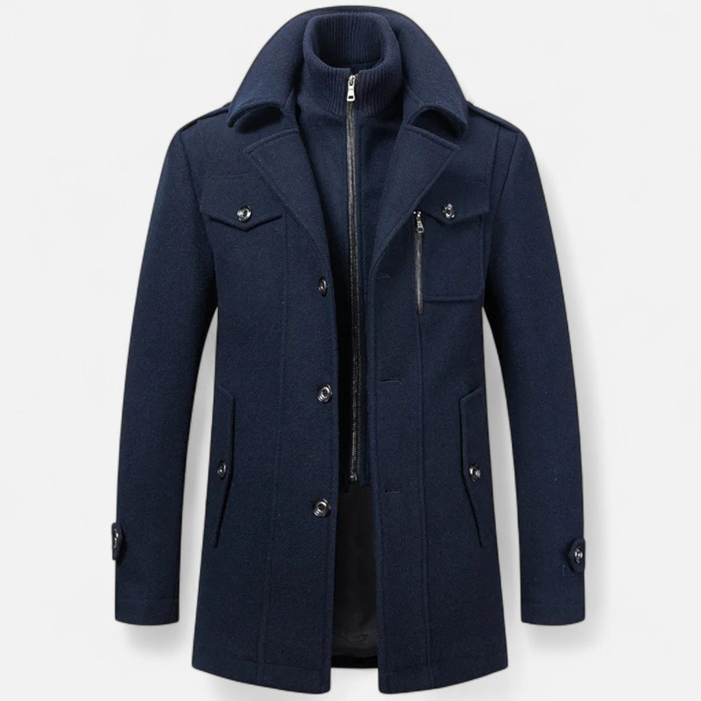 Mevassi | Men’s Wool Trench Coat – Timeless Heritage Elegance