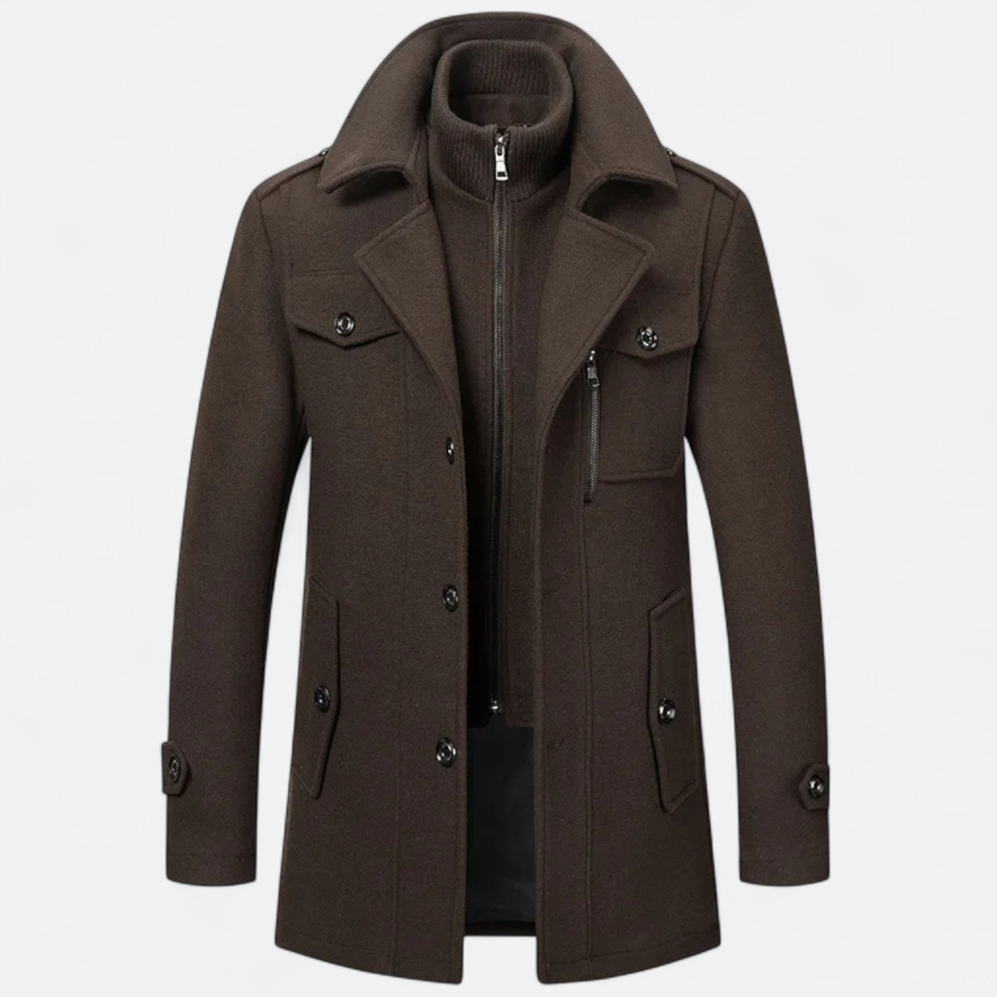 Mevassi | Men’s Wool Trench Coat – Timeless Heritage Elegance