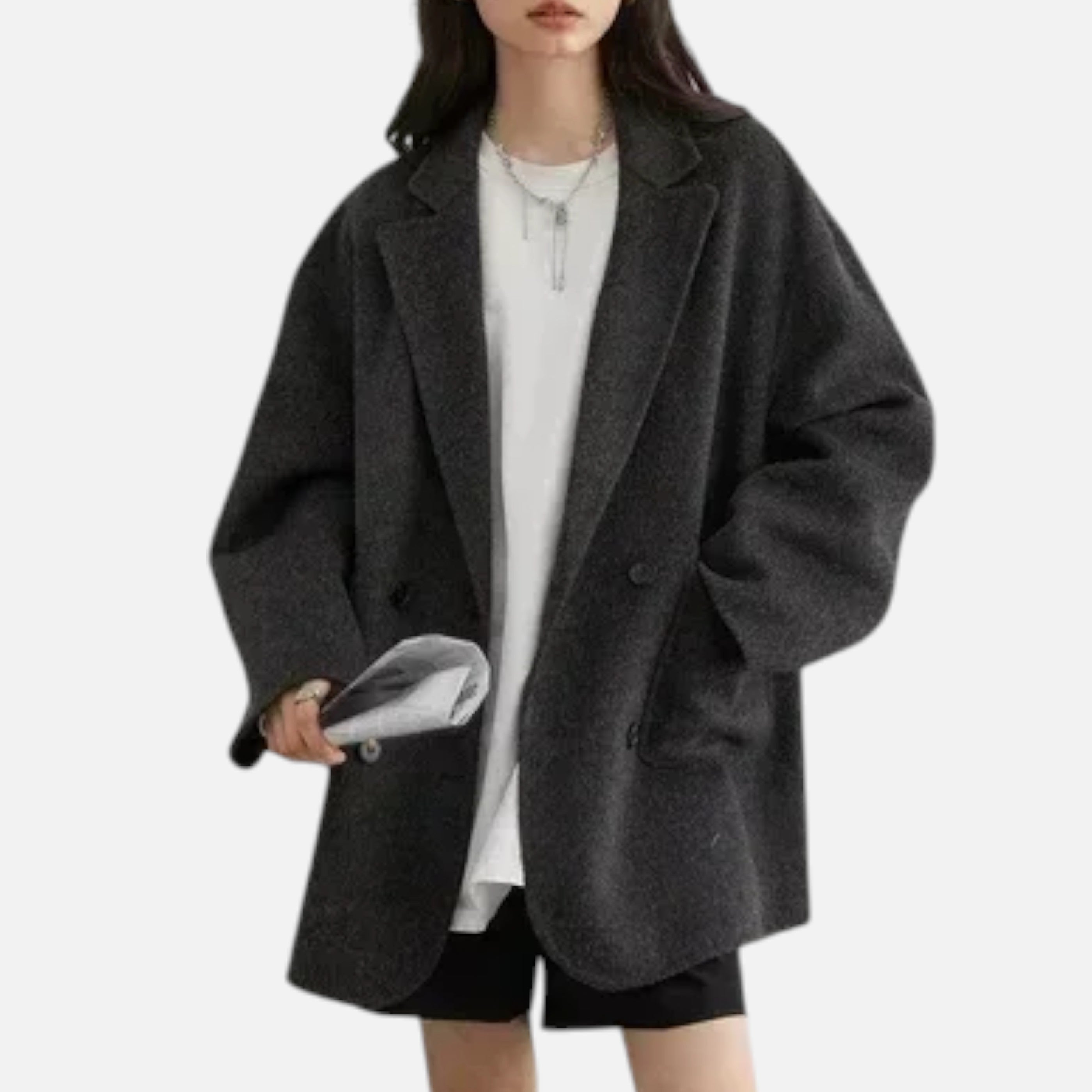 Mevassi | Women’s Double-Sided Coat – Classic Woollen Timeless Style