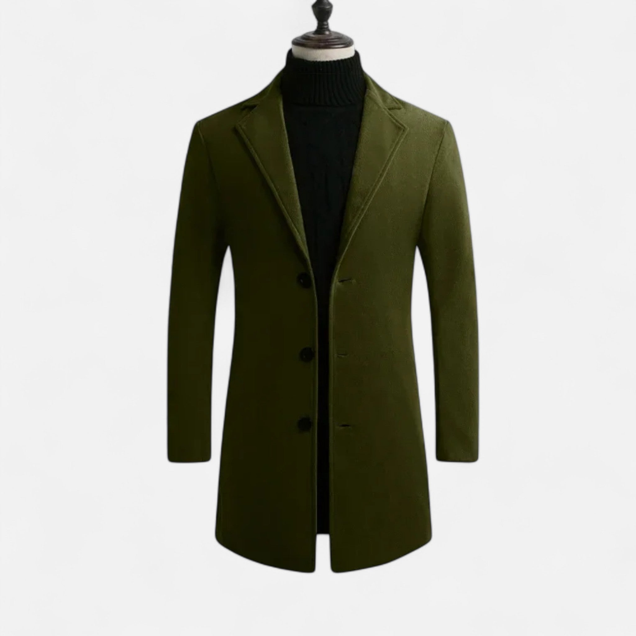 Mevassi | Men’s Long Coat – Wool Blend Pure Elegance
