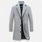 Mevassi | Men’s Long Coat – Wool Blend Pure Elegance