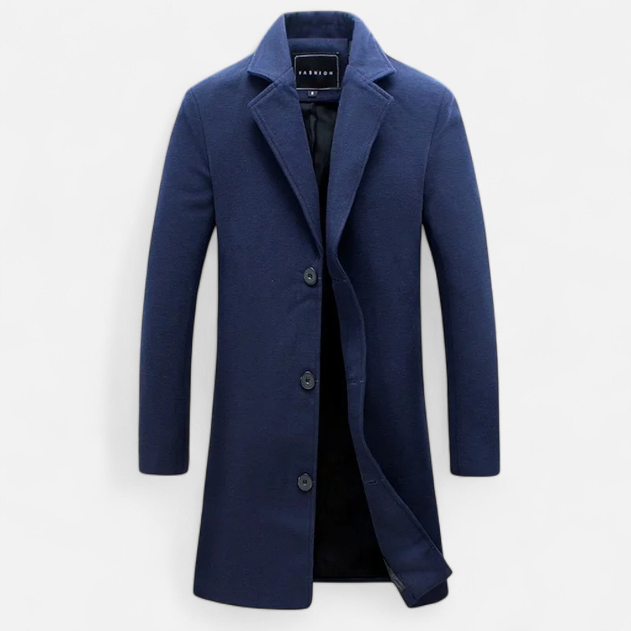 Mevassi | Men’s Long Coat – Wool Blend Pure Elegance