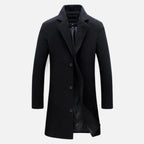 Mevassi | Men’s Long Coat – Wool Blend Pure Elegance