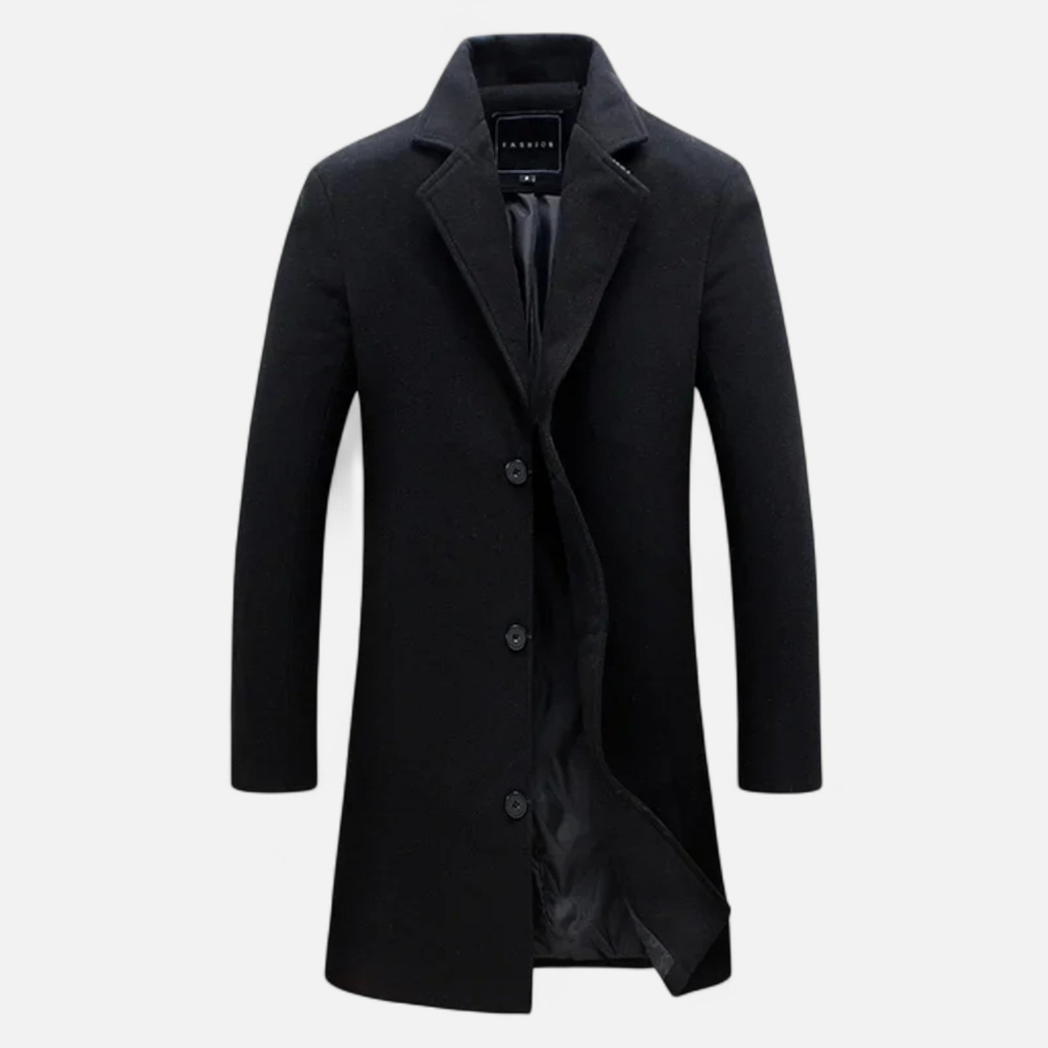 Mevassi | Men’s Long Coat – Wool Blend Pure Elegance