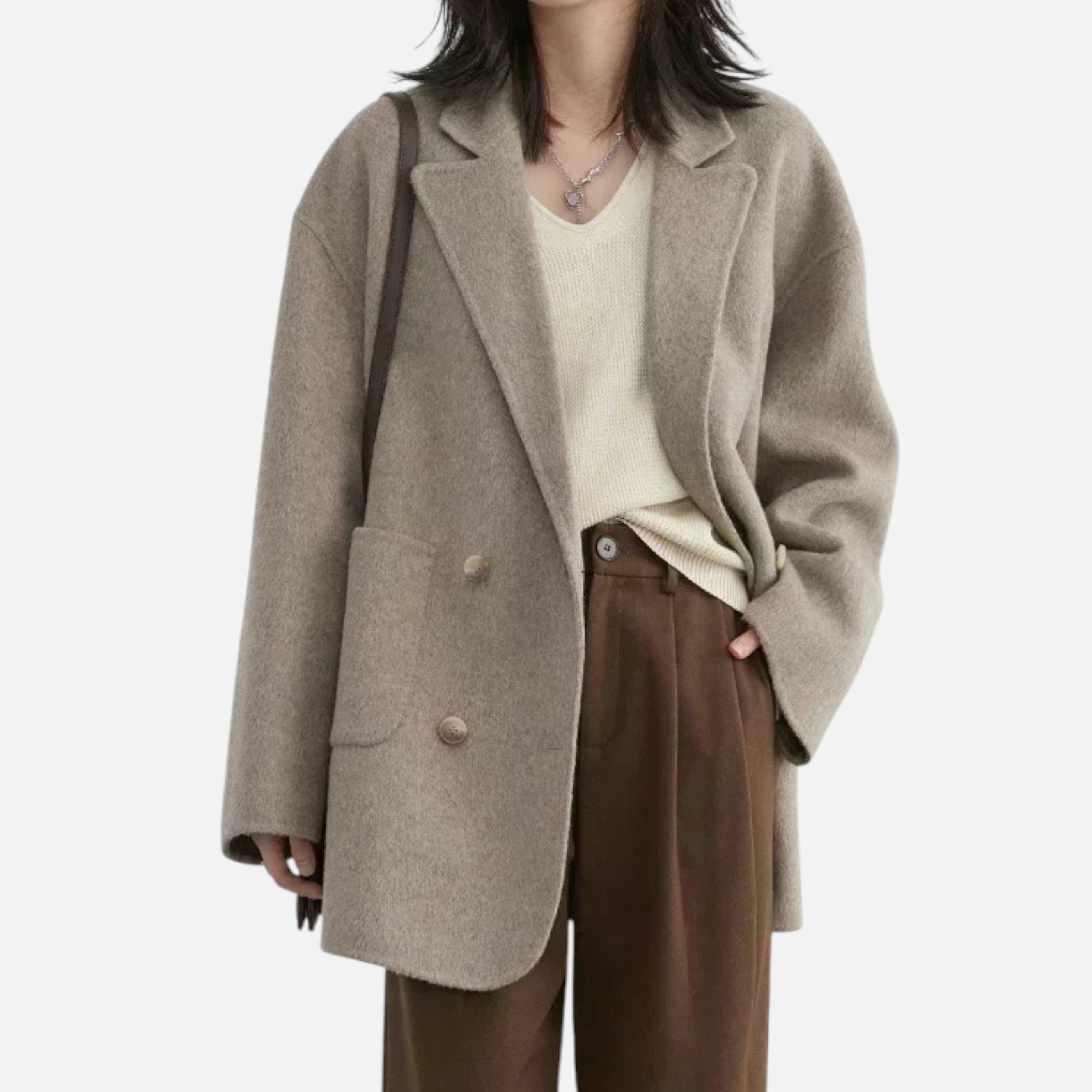 Mevassi | Women’s Double-Sided Coat – Classic Woollen Timeless Style