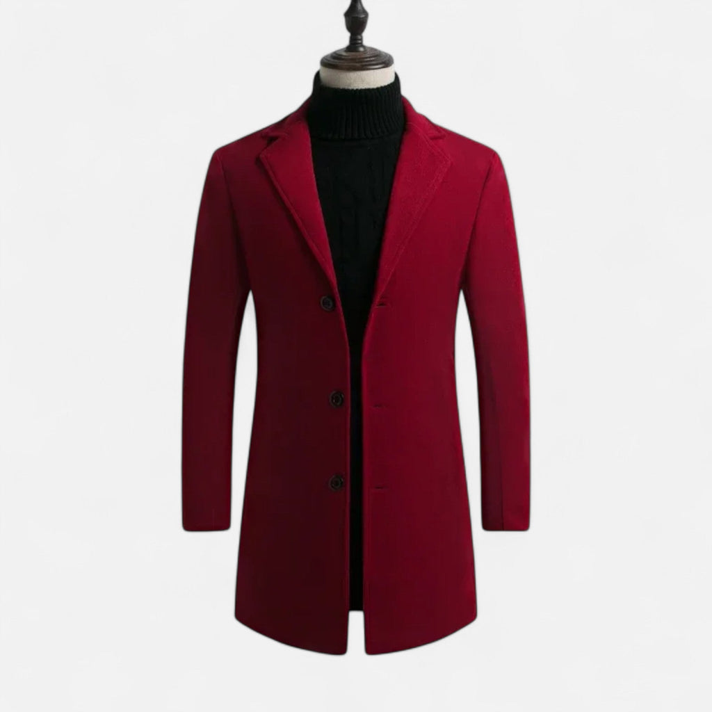 Mevassi | Men’s Long Coat – Wool Blend Pure Elegance